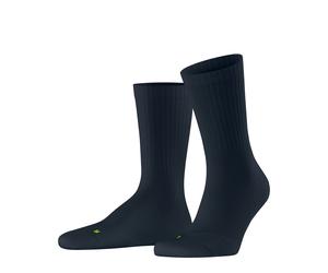 Socken FALKE "Run Rib Crew", Mädchen, Gr. 39-41, blau (marine (6120)), Obermaterial: 70% Baumwolle CO. 28% Polyamid PA. 2% Elasthan EL., glatt, Socken Socken (47359331-39) marine (6120)