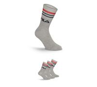 FILA Unisex Socken 3 Paar - Street, Sport, Lifestyle, Socks Set, Stripes, 35-46 Grau 35-38 (3-5 UK)