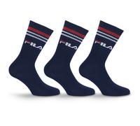 Socken FILA, Damen, Gr. 43-46, navy, Baumwollmischung, elastisch, Socken Socken, breites Rippenbündchen, Logoschriftzug, Cotton-Mix (87106051-43) navy