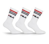 FILA Unisex Socken 3 Paar - Street, Sport, Lifestyle, Socks Set, Stripes, 35-46 Weiß 43-46 (9-11 UK)