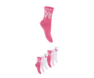 Socken FILA, Mädchen, Gr. 31-34, pink panther, Baumwollmischung, Socken Socken, mit breitem Rippenbündchen, Cotton-Mix, Love-Design (31216426-31) pink panther