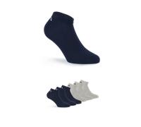 Socken FILA "UNISEX INVISIBLE PLAIN SOCKS", Damen, Gr. 39-42, blau (navy, grau), Baumwolle, Elasthan, Polyester, elastisch, Socken Socken, mit eingestricktem Logo (17925028-39) navy, grau