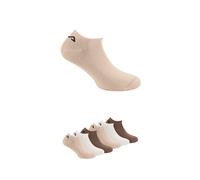 Socken FILA "UNISEX INVISIBLE PLAIN SOCKS", Damen, Gr. 39-42, mocha mousse, Baumwolle, Elasthan, Polyester, elastisch, Socken Socken, mit eingestricktem Logo (34240821-39) mocha mousse