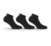 Socken FILA "UNISEX INVISIBLE PLAIN SOCKS", Damen, Gr. 39-42, schwarz (3x schwarz), Baumwolle, Elasthan, Polyester, unifarben, elastisch, Socken Socken, mit eingestricktem Logo an der Ferse (98570639-