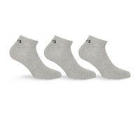 Socken FILA "UNISEX INVISIBLE PLAIN SOCKS", Damen, Gr. 43-46, grau, Baumwolle, Elasthan, Polyester, elastisch, Socken Socken, mit eingestricktem Logo an der Ferse (81137818-43) grau