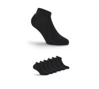 Socken FILA "UNISEX INVISIBLE PLAIN SOCKS", Damen, Gr. 43-46, schwarz (6x schwarz), Baumwolle, Elasthan, Polyester, uni, elastisch, Socken Socken, mit eingestricktem Logo (11696767-43) 6x schwarz
