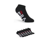 Socken FILA "UNISEX INVISIBLE SOCKS", Damen, Gr. 39-42, schwarz, Baumwollmischung, unifarben mit Farbeinsatz, normal, Socken Socken, großer Markenschriftzug seitlich (75122805-39)