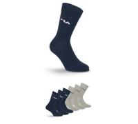 Socken FILA "UNISEX LIFESTYLE PLAIN SOCKS", Damen, Gr. 39-42, blau (189, navy grau), Baumwollmischung, unifarben, normal, Socken Socken, mit eingestrickem Logo (66379835-39) 189, navy grau