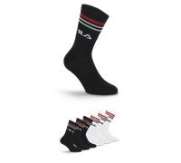 Socken FILA "UNISEX LIFESTYLE PLAIN SOCKS", Herren, Gr. 35-38, schwarz-weiß (schwarz, weiß), Baumwollmischung, unifarben, normal, Socken Socken, mit Logo-Schriftzug (34125756-35) schwarz, weiß