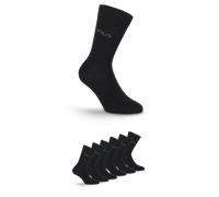 Socken FILA "UNISEX LIFESTYLE PLAIN SOCKS", Herren, Gr. 39-42, schwarz (200, schwarz), Baumwollmischung, unifarben, normal, Socken Socken, mit eingestrickem Logo (41141964-39) 200, schwarz