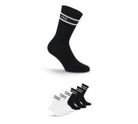 Socken FILA "UNISEX LIFESTYLE PLAIN SOCKS", Herren, Gr. 39-42, schwarz (schwarz, weiß), Baumwollmischung, normal, Socken Socken, mit eingestricktem Logo (54999207-39) schwarz, weiß