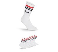 Socken FILA "UNISEX LIFESTYLE PLAIN SOCKS", Herren, Gr. 43-46, weiß, Baumwollmischung, normal, Socken Socken, mit Logo-Schriftzug (15618156-43) weiß
