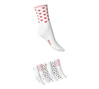Socken FILA "WOMAN LIFESTYLE NORMAL PLAIN SOCKS", Damen, Gr. 39 (42), weiß, bunt, Baumwollmischung, elastisch, Socken Socken, mit Herzdesign (49369803-39) weiß, bunt