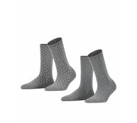 Esprit Socken mit Stretch-Anteil im 2er-Pack in Mittelgrau, Größe 39/42