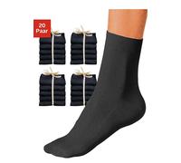 Socken GO IN, Damen, Gr. 39-42, schwarz, Baumwolle, Baumwollmischung, Polyester, unifarben, elastisch, Socken Socken, in der Großpackung (485833-39)