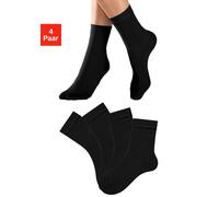 Socken H.I.S, Damen, Gr. 39-42, schwarz, Obermaterial: 78% Baumwolle, 20% Polyamid, 2% Elasthan, unifarben, elastisch, Socken Socken, in unterschiedlichen Farbzusammenstellungen (19911139-39) schwarz