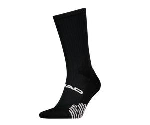 Socken HEAD "HEAD PADEL CREW 1P", Damen, Gr. 43-46, schwarz, Materialmix, Socken Socken, Anatomisch geformtes Fußbett (28562807-43) schwarz