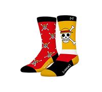 Socken Herren One Piece, Sportsocken Herren, Strohhut-Crew, Atmungsaktiv, Rot Gelb, 39/42