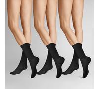 Socken HUDSON "EASY³ 3-PACK", Damen, Gr. 39-42, schwarz, Baumwollmischung, normal, Socken Socken, bequemer Komfortbund (30427339-39) schwarz