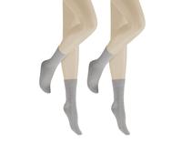 Hudson Damen Socken Only 2-Pack, druckfreier Komfortbund, Silber Gr. 35–38