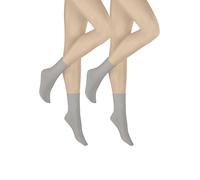 Socken HUDSON "ONLY 2-PACK", Damen, Gr. 35-38, silber, Obermaterial: 75% Baumwolle, 23% Polyamid, 2% Elasthan, normal, Socken Socken, Komfortbund mit weitem Fußausschnitt (77623041-35) silber