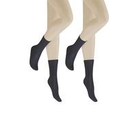 Socken HUDSON "ONLY 2-PACK", Damen, Gr. 39-42, schwarz (marine), Obermaterial: 75% Baumwolle, 23% Polyamid, 2% Elasthan, normal, Socken Socken, Komfortbund mit weitem Fußausschnitt (31461363-39) marin