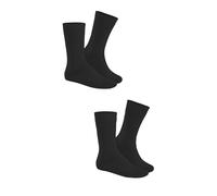 Socken HUDSON "ONLY 2-PACK", Damen, Gr. 43-46, schwarz, Obermaterial: 75% Baumwolle, 23% Polyamid, 2% Elasthan, normal, Socken Socken, Komfortbund mit weitem Fußausschnitt (66438446-43) schwarz