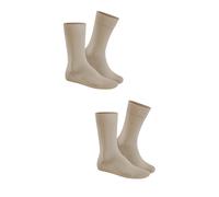 Socken HUDSON "ONLY 2-PACK", Damen, Gr. 39-42, beigemeliert, Obermaterial: 75% Baumwolle, 23% Polyamid, 2% Elasthan, normal, Socken Socken, Komfortbund mit weitem Fußausschnitt (47640809-39) beigemeli