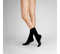 Hudson Damen Socken Relax Cotton druckfreier Bund Schwarz Größe 39-42