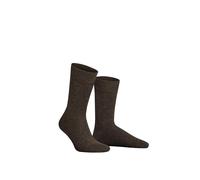 Socken HUDSON "RELAX COTTON", Damen, Gr. 43-44, braunmeliert, Obermaterial: 97% Baumwolle, 3% Elasthan, normal, Socken Socken, druckfreier Relax-Komfortbund (93061000-43) braunmeliert