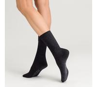 Socken HUDSON "RELAX COTTON", Herren, Gr. 35-38, grau, meliert, Baumwollmischung, normal, Socken Socken, druckfreier Relax-Komfortbund (37119168-35)