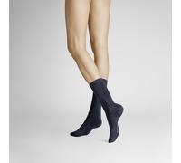 Hudson Unisex Socken, 3er Pack - Simply, Basic Socken, einfarbig Blau meliert 39-42