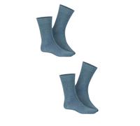 Hudson Herren Socken Only 2-Pack druckfreier Bund Marine 0337 43-46