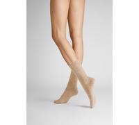 Socken HUDSON "Socke Winter Rib", Damen, Gr. 35-38, beige (beigemeliert 0723), Obermaterial: 30% Polyamid PA. 27% Wolle WO. 27% Viskose CV. 14% Seide silk. 2% Elasthan EL., Socken Socken (81282916-35)