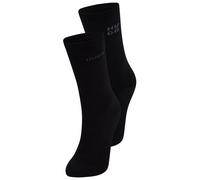 Socken HUGO UNDERWEAR "2P RS UNI LOGO CC", Damen, Gr. 35-38, schwarz 001, Baumwollmischung, Socken, mit dezentem Logo, nahtlose Verarbeitung (52848864-35) schwarz 001