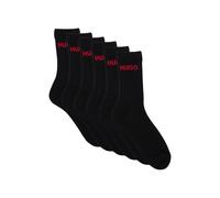 HUGO Sechser-Pack kurze Socken mit Logo-Detail - Style 6P QS RIB LOGO CC, 50510187 Schwarz 43-46