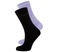Socken HUGO UNDERWEAR "LEO LOGO", Damen, Gr. 39-42, schwarz (lila), Baumwollmischung, elastisch, Socken Socken, mit HUGO-Schriftzug (68640962-39) lila