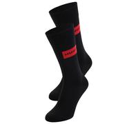 Socken HUGO UNDERWEAR "RED LABEL", Herren, Gr. 39-42, schwarz 001, Baumwollmischung, elastisch, Socken Socken, mittelhoch, verstärkte Fersen- und Zehenbereich, Rippbündchen (86657433-39)