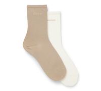Socken HUGO UNDERWEAR "RS UNI LOGO", Damen, Gr. 39-42, light, pastel braun 232, Baumwollmischung, normal, Socken Socken, mittelhoh, aus Baumwoll-Mix mit Logos (48891016-39) light, pastel braun 232