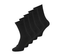 Jack & Jones Jungen Socken JACBLACK 5 Pack NOOS JR – Baumwollmischung, Schwarz Gr. 38-43