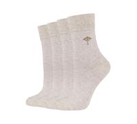 Socken JOOP "Socken 4er Pack", Damen, Gr. 39/42, beige (nature melange), 88% Baumwolle, 9% Polyamid, 3% Elasthan, meliert, Socken Socken (68644937-39) nature melange