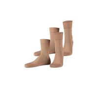 Socken JOOP "Socken 2er Pack", Damen, Gr. 35/38, braun (tiger's eye), 70% Baumwolle, 28% Polyester, 2% Elasthan, bestickt, Socken Socken (70714845-35) tiger's eye