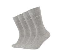 Socken JOOP "premium essentials", Damen, Gr. 35-38, grau (light grau melange), Obermaterial: 62% Baumwolle, 36% Polyamid, 2% Elasthan, Socken Socken, Premium Essentials, verstärkte Ferse, haltbare Spi