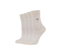 Socken JOOP "Socken 4er Pack", Damen, Gr. 35/38, beige (nature melange), 88% Baumwolle, 9% Polyamid, 3% Elasthan, meliert, Socken Socken (68644937-35) nature melange