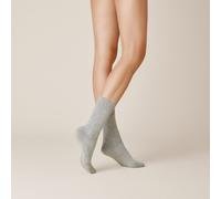 Kunert Damen Socken Liz 3er-Pack druckfreier Bund Lichtgrau Größe 39-42