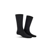 Socken KUNERT "RICHARD", Herren, Gr. 43-46, schwarz (anthra meliert), Baumwollmischung, normal, Socken Socken, druckfreier Komfortbund, weich, sportlicher Look (83487238-43) anthra meliert