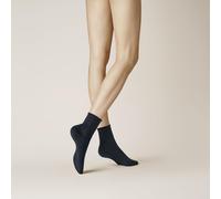 Socken KUNERT "SENSUAL COTTON", Damen, Gr. 35-38, marine, Baumwollmischung, normal, Socken Socken, druckfreier Komfortbund mit Rollrand (44566357-35) marine