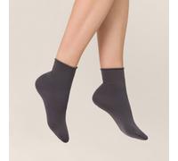 Socken KUNERT "SENSUAL COTTON", Damen, Gr. 39-42, antracite, Baumwollmischung, normal, Socken Socken, druckfreier Komfortbund mit Rollrand (94040101-39) antracite