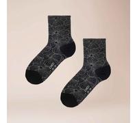 Socken KUNERT "Socke Allover Love", Damen, Gr. 39-42, schwarz (schwarz 0070), Obermaterial: 65% Baumwolle CO. 20% Polyamid PA. 12% metallisierte Fasern MTF. 3% Elasthan EL., Socken Socken (71227733-39