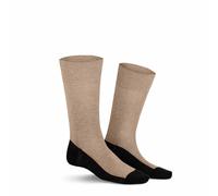 Socken KUNERT "Socke George", Herren, Gr. 47-50, grau (beige, meliert 8320), Obermaterial: 41% Baumwolle CO. 22% Polyamid PA. 21% Wolle WO. 14% Polypropylen PP. 2% Elasthan EL., Socken Socken (1484901